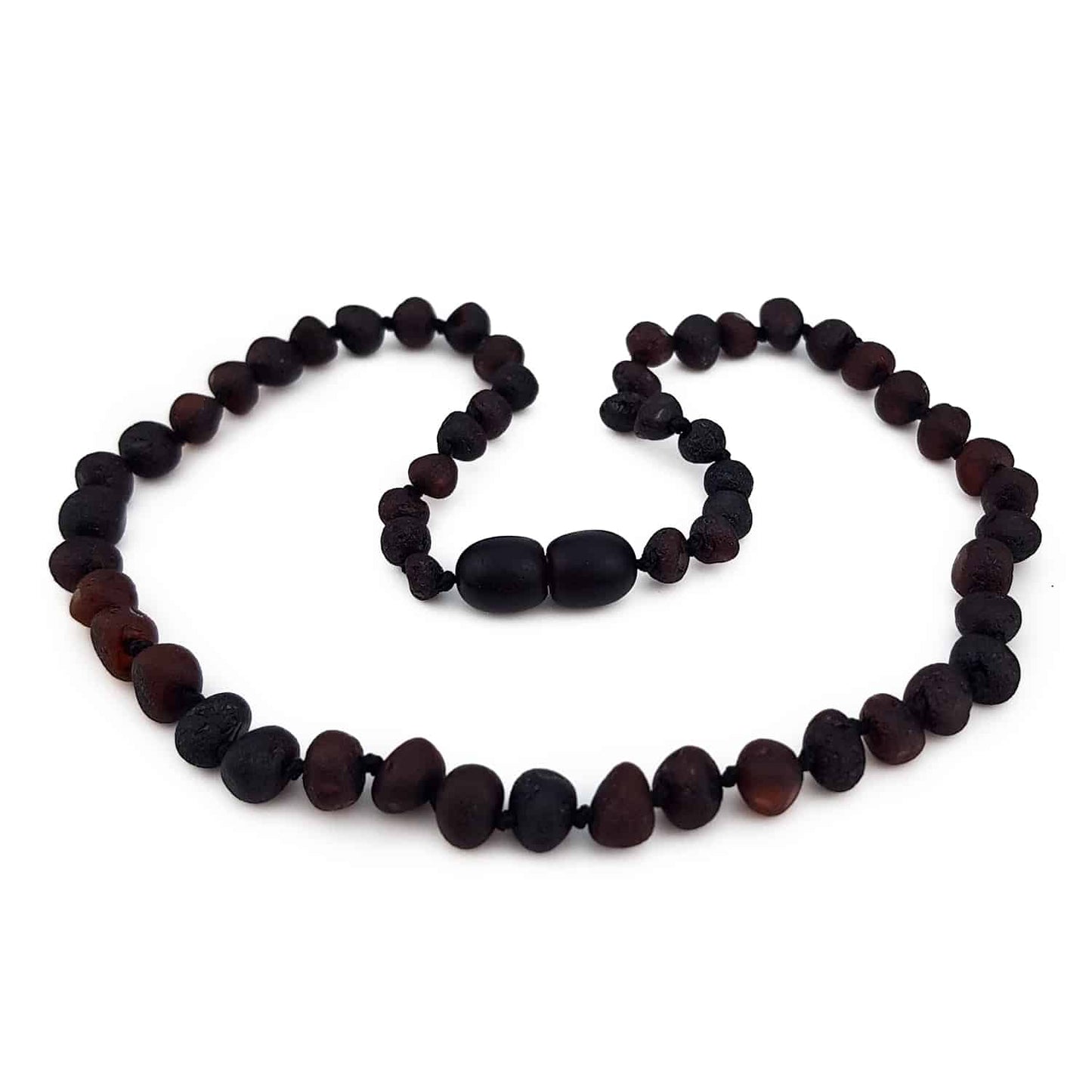 Raw teenage baroque beads black color necklace