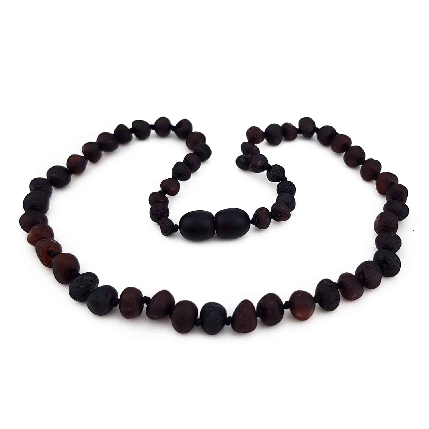 Raw teenage baroque beads black color necklace