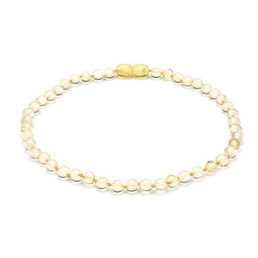 Polished baby baroque beads lemon color necklace