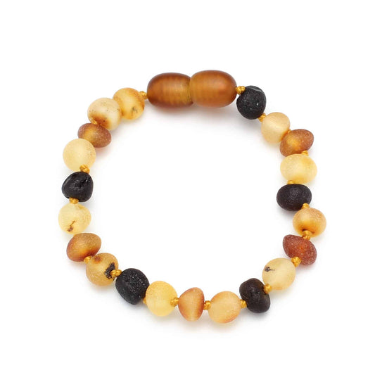 Raw baby baroque beads mix color bracelet