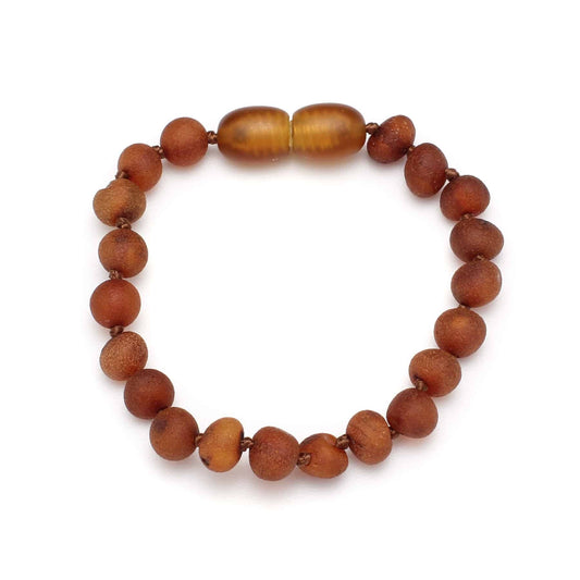 Raw baby baroque beads brown color bracelet
