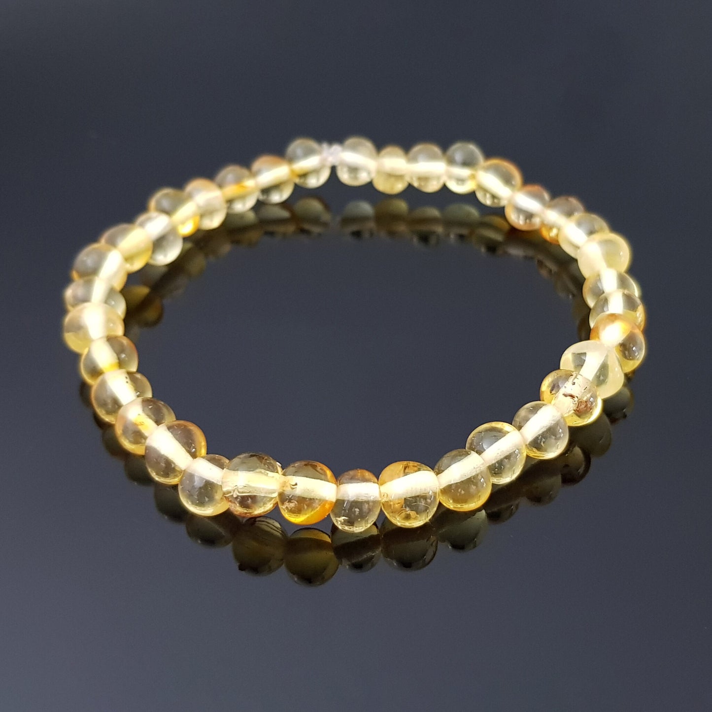 Polished Baroque Beads Lemon Color Bracelet