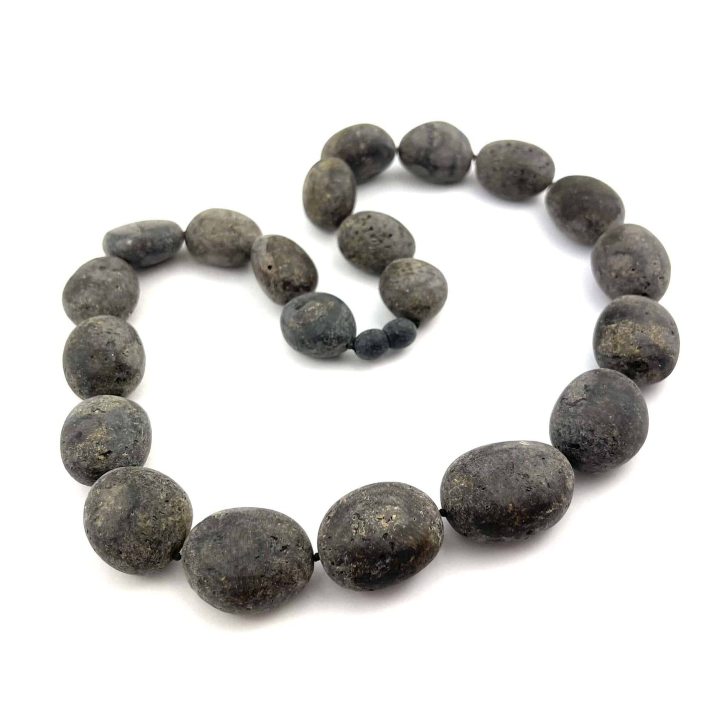 Raw Massive Oval Beads Green Color Necklace