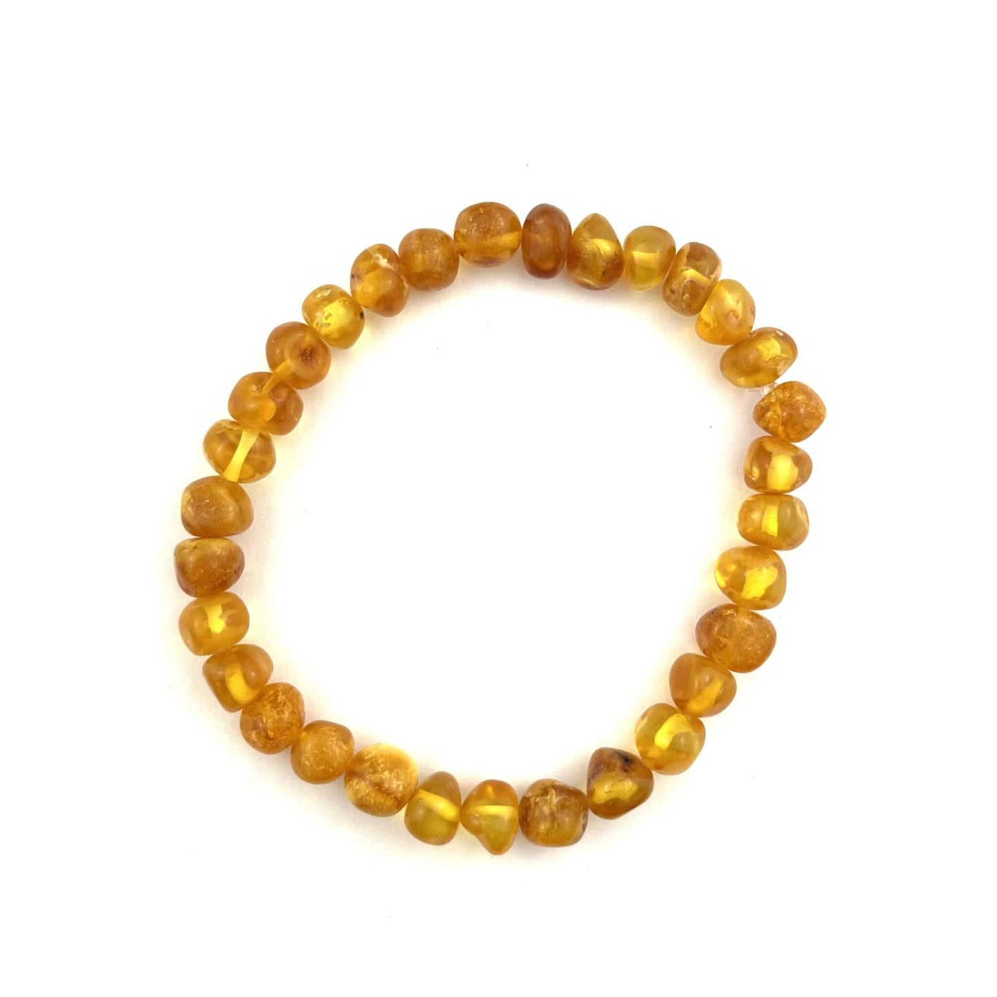 Polished Baroque Beads Honey Color Bracelet