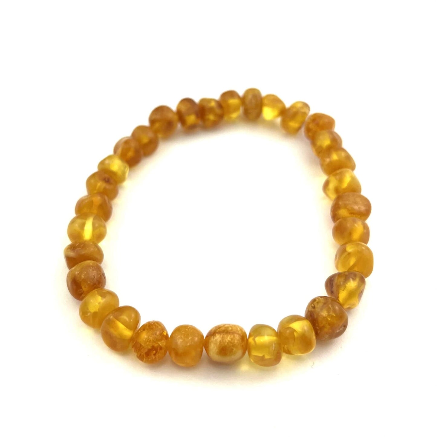 Polished Baroque Beads Honey Color Bracelet