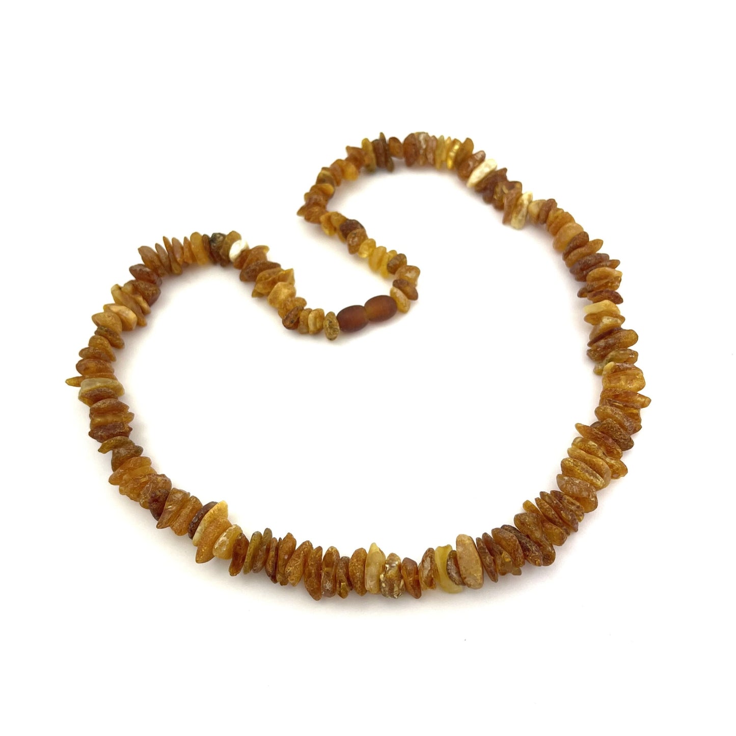 Raw Chips Beads Honey Color Necklace