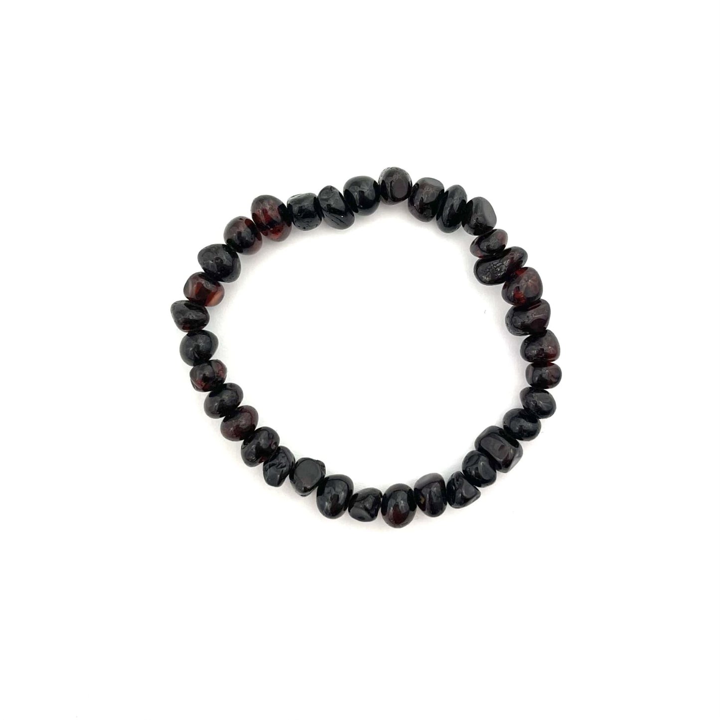 Polished Kids Semi Rounded Beads Cherry Color Bracelet