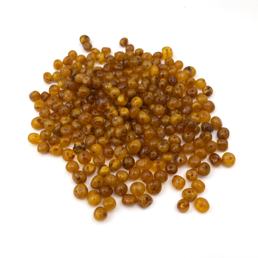 Loose Polished Baroque 8-10 mm Dark Butter Color Beads, Drilled, 100g