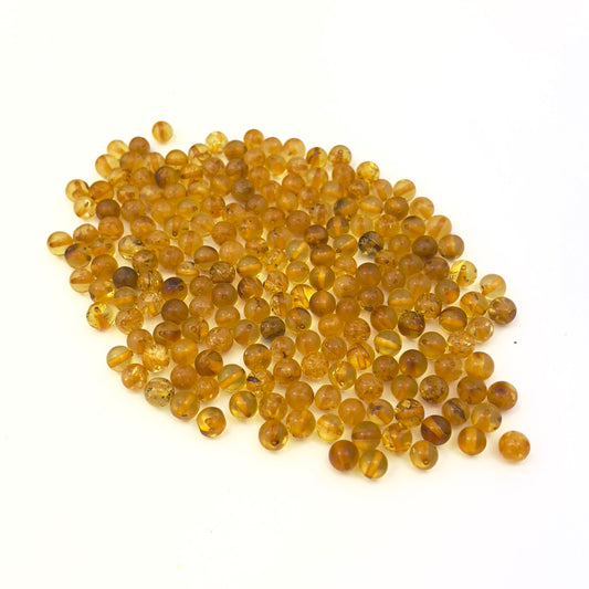 Loose Polished Baroque 8-10 mm Honey Color Beads, Drilled, 100g