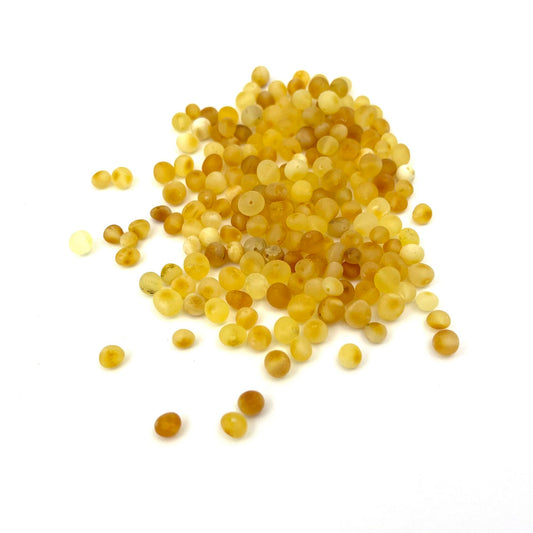 Loose Raw Baroque Lemon and Honey Color Beads, Drilled, 100g