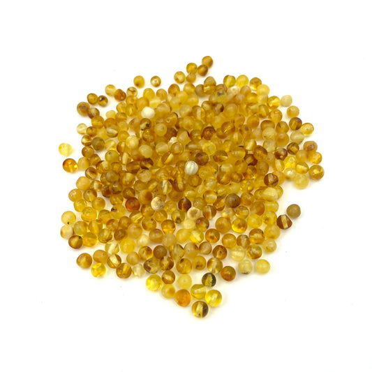 Loose Polished Baroque Butter and Honey Color Beads, Drilled, 100g