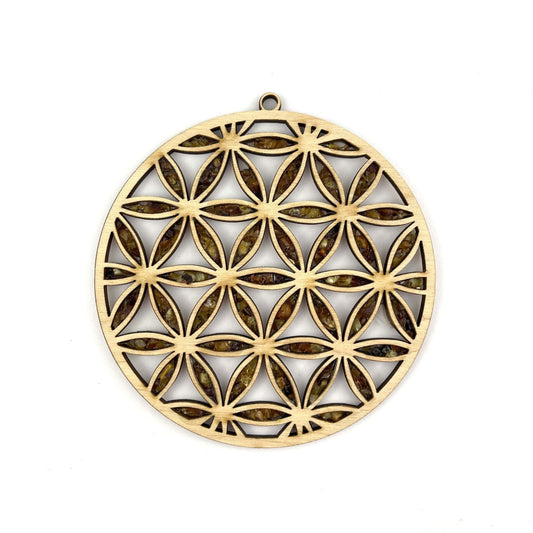 Magnetic Amber Vitrage Souvenir | Flowers of Life