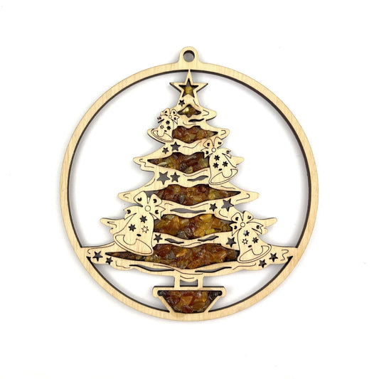 Magnetic Amber Vitrage Souvenir | Christmas Tree