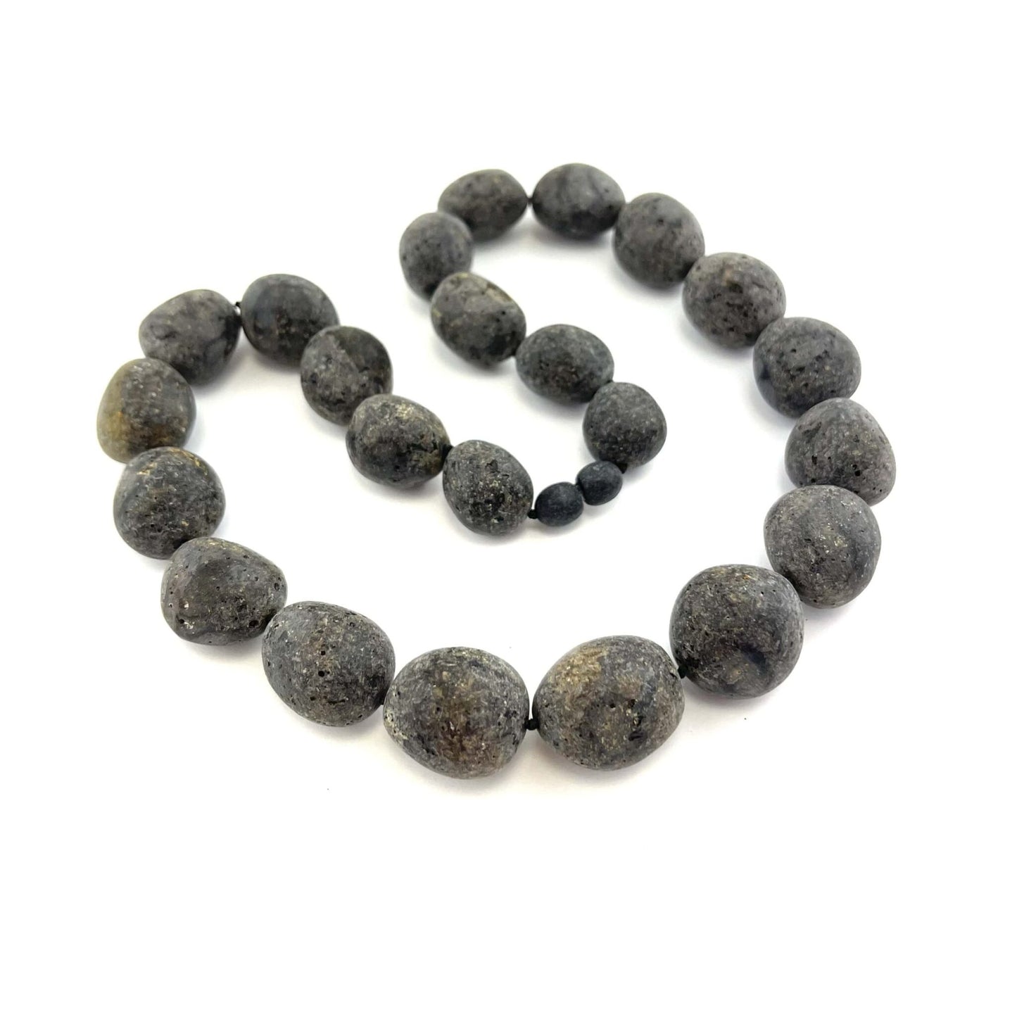 Raw Massive Oval Beads Green Color Necklace