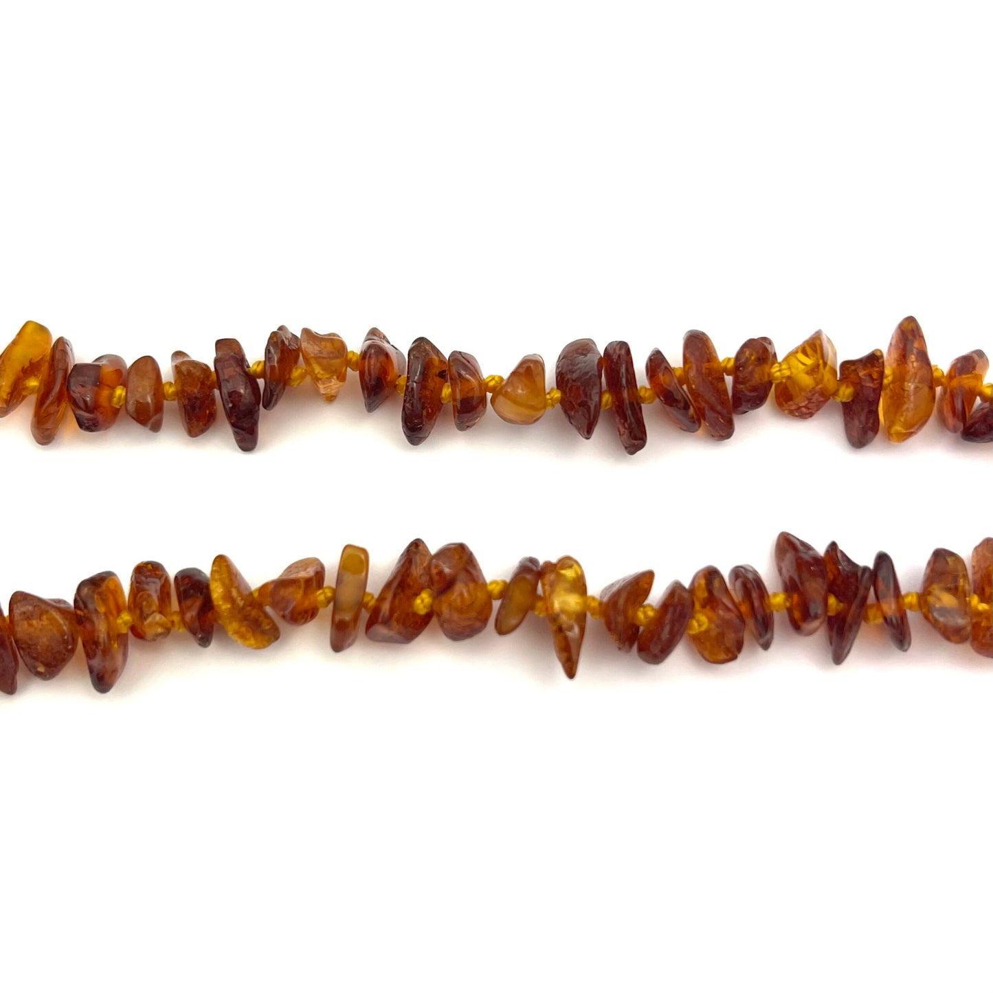 Polished Kids Chips Beads Cognac Color Necklace
