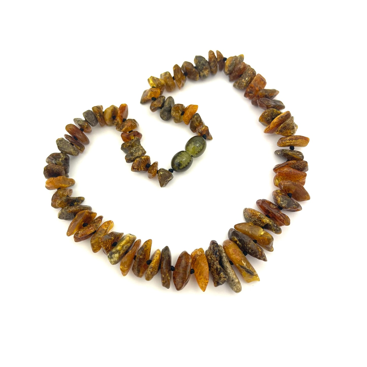 Polished Kids Chips Beads Green Color Necklace