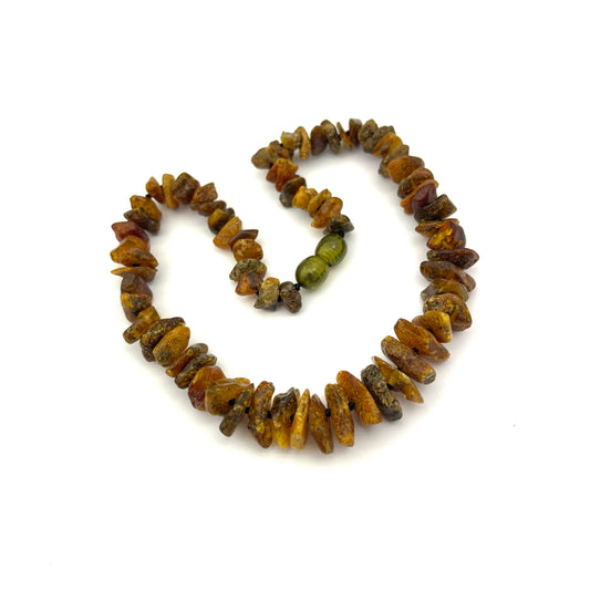 Polished Kids Chips Beads Green Color Necklace