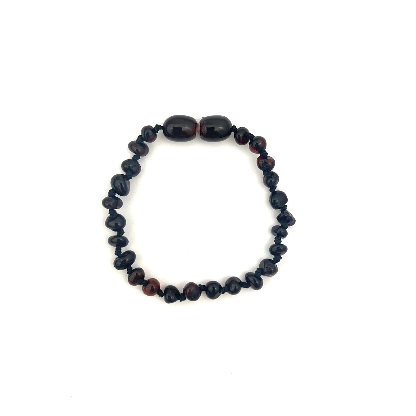 Polished Kids Semi Rounded Beads Cherry Color Bracelet