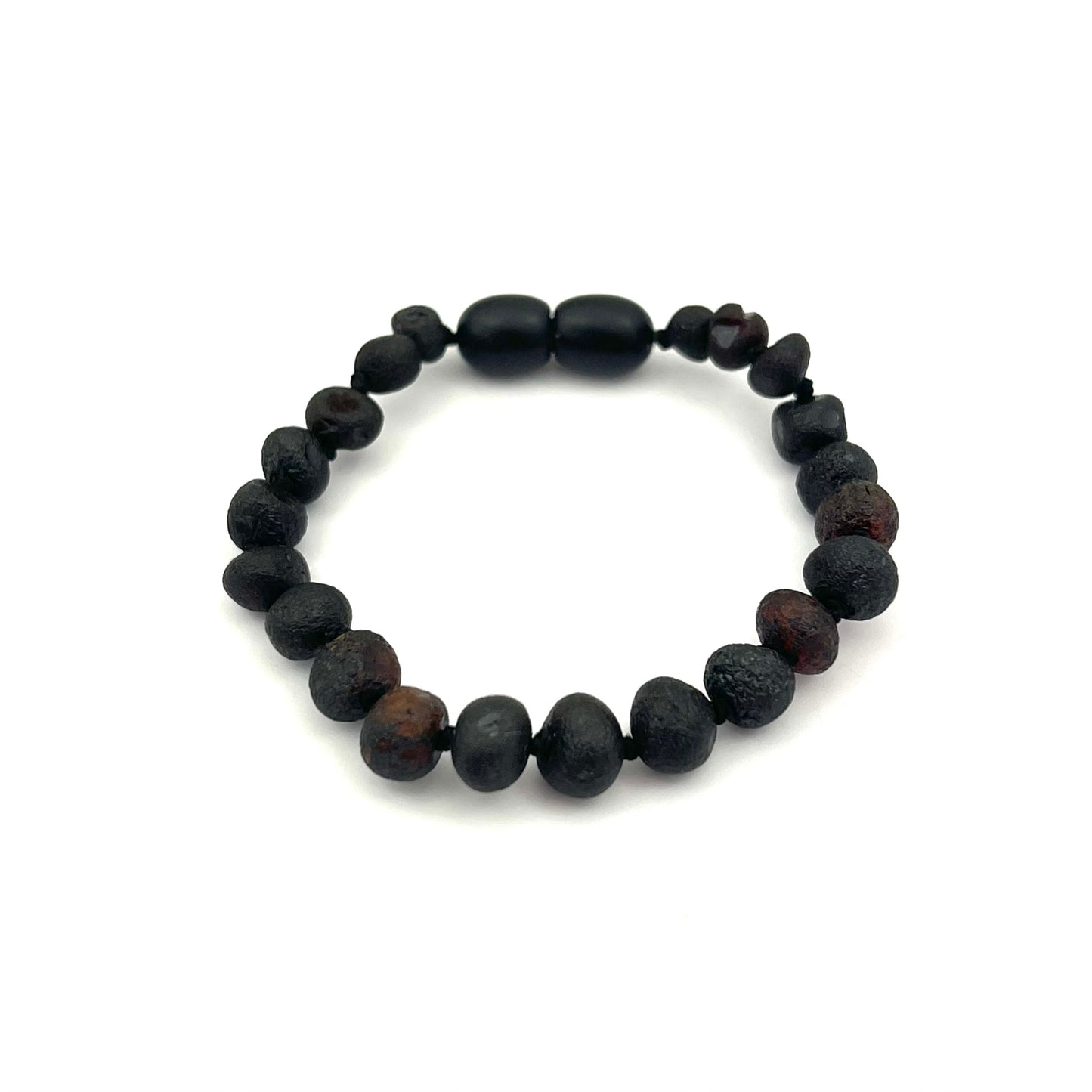 Raw Kids Baroque Beads Cherry Color Amber Bracelet
