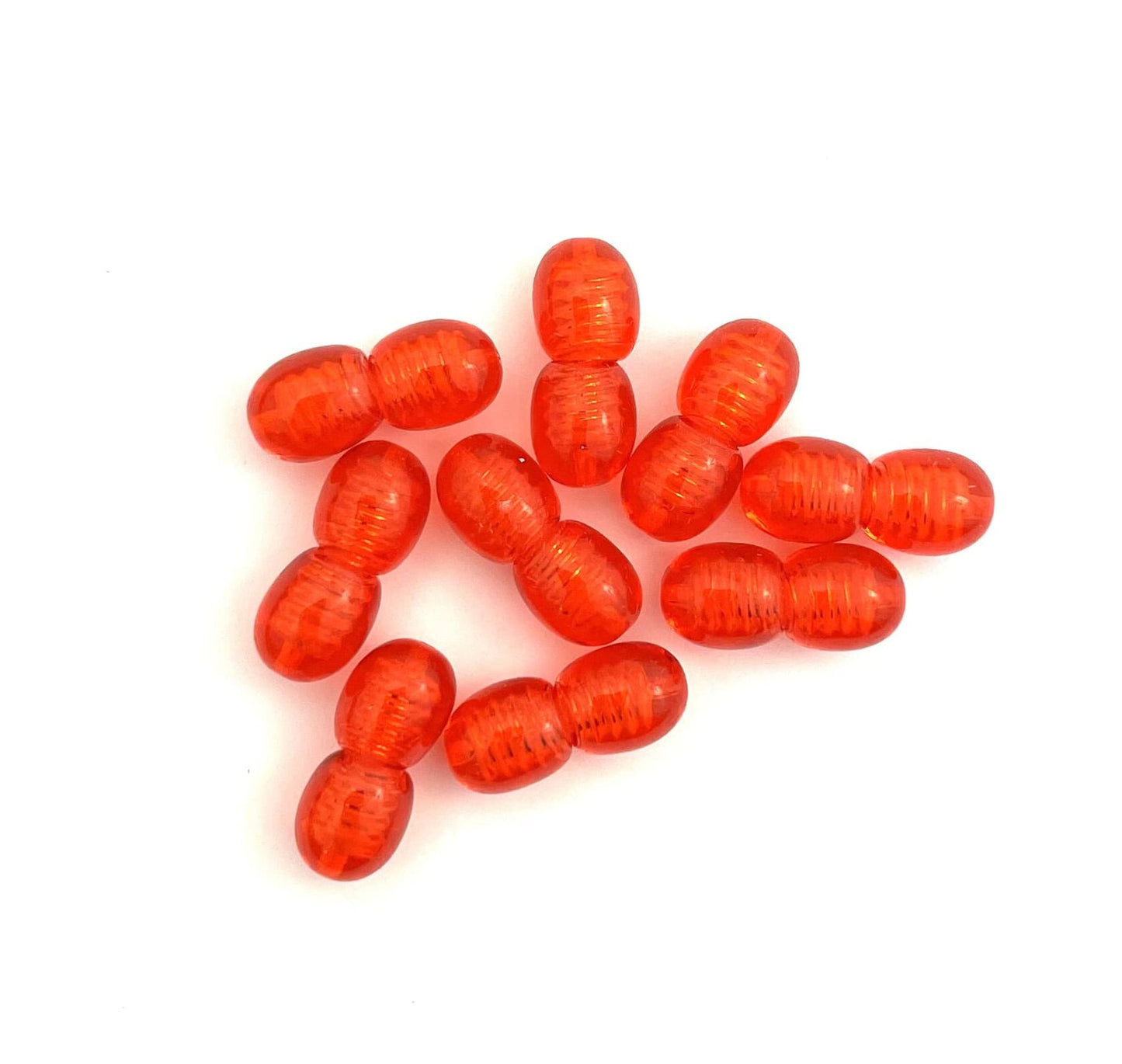 Polished Plastic Clasps Red Color 100 pcs
