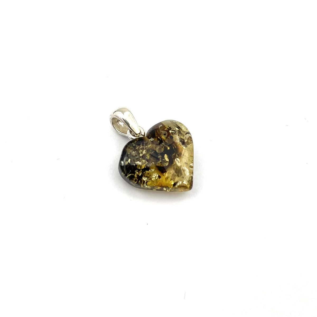 Polished Green Color Heart Pendant