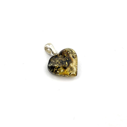 Polished Green Color Heart Pendant