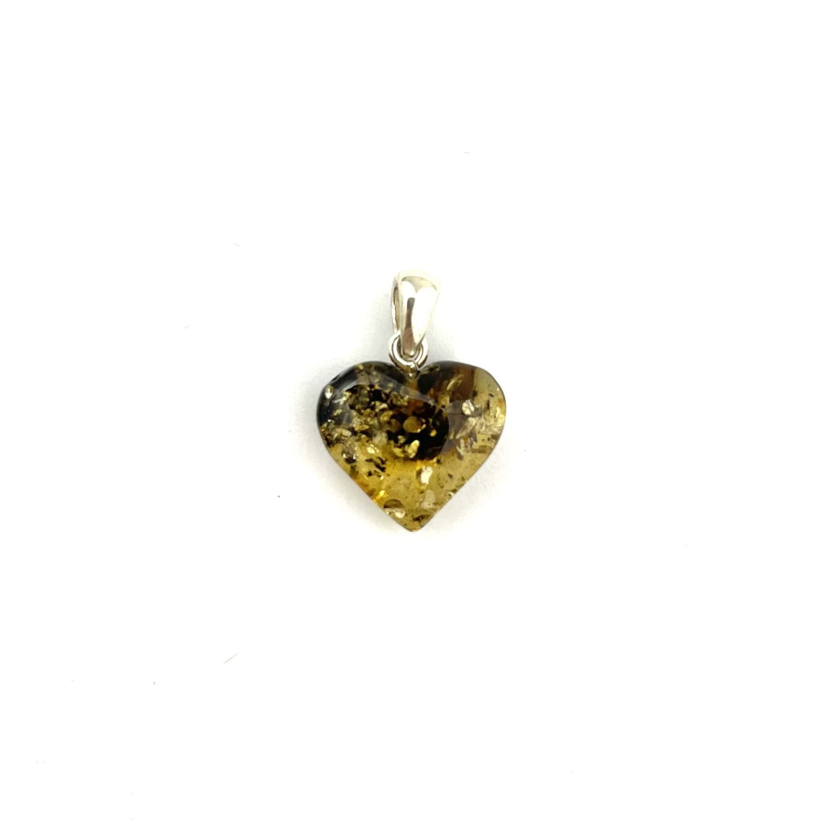 Polished Green Color Heart Pendant