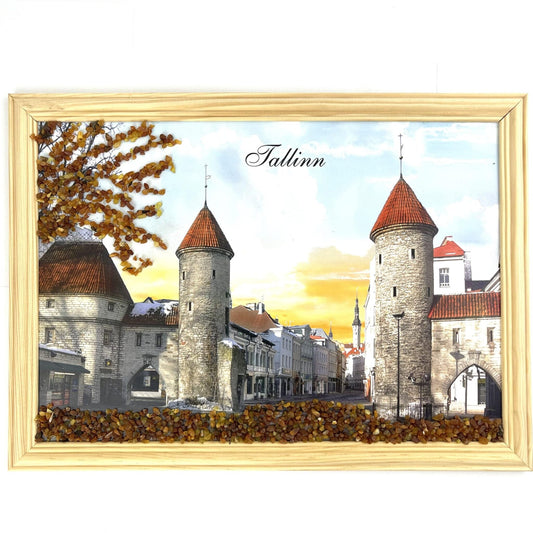 Natural Amber Landscape Art Image | Tallinn | Large