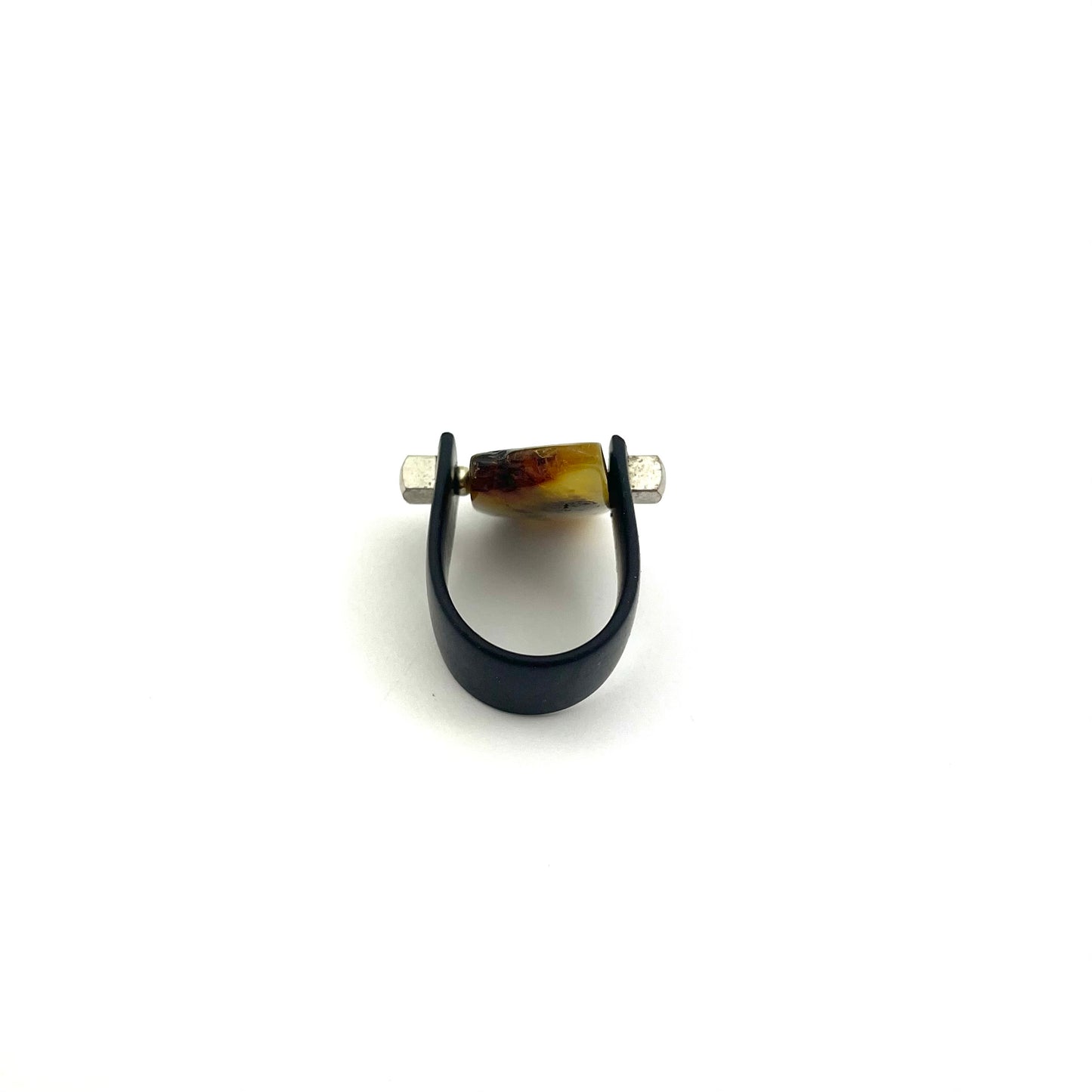 Polished Natural Shape Green Color Ring