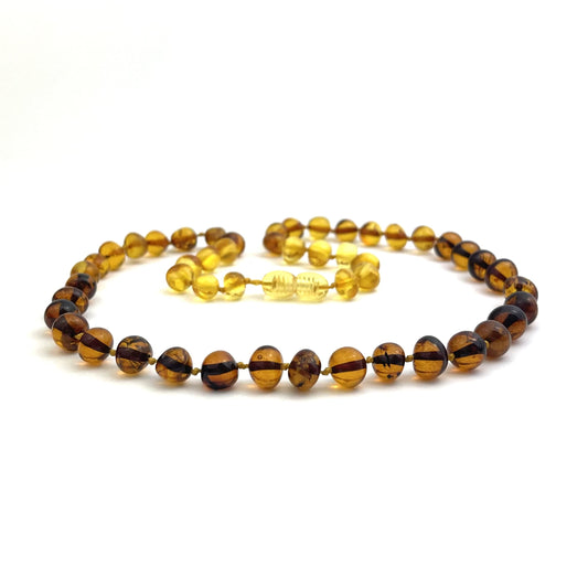 Polished Baroque Beads Rainbow Necklace 8mm Beads