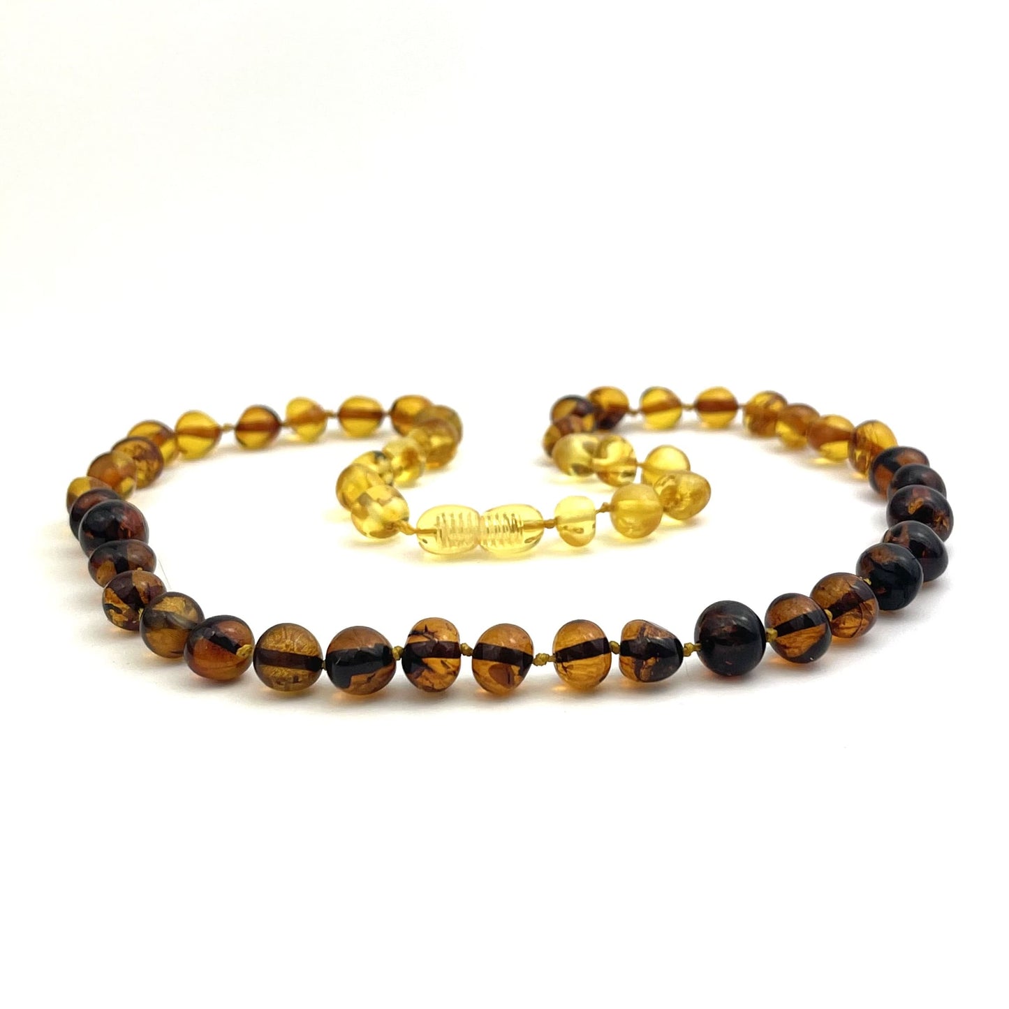 Polished Baroque Beads Rainbow Necklace 8mm Beads