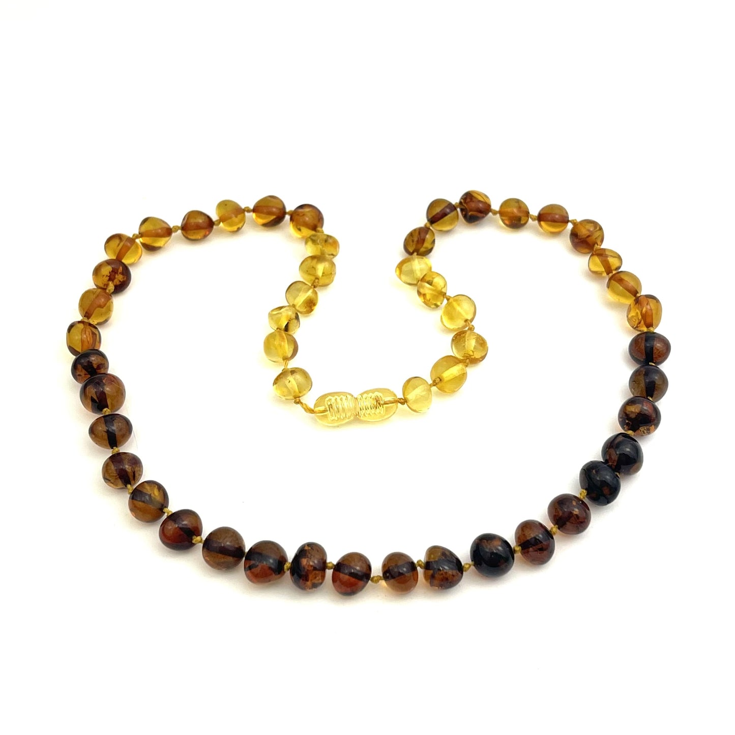 Polished Baroque Beads Rainbow Necklace 8mm Beads