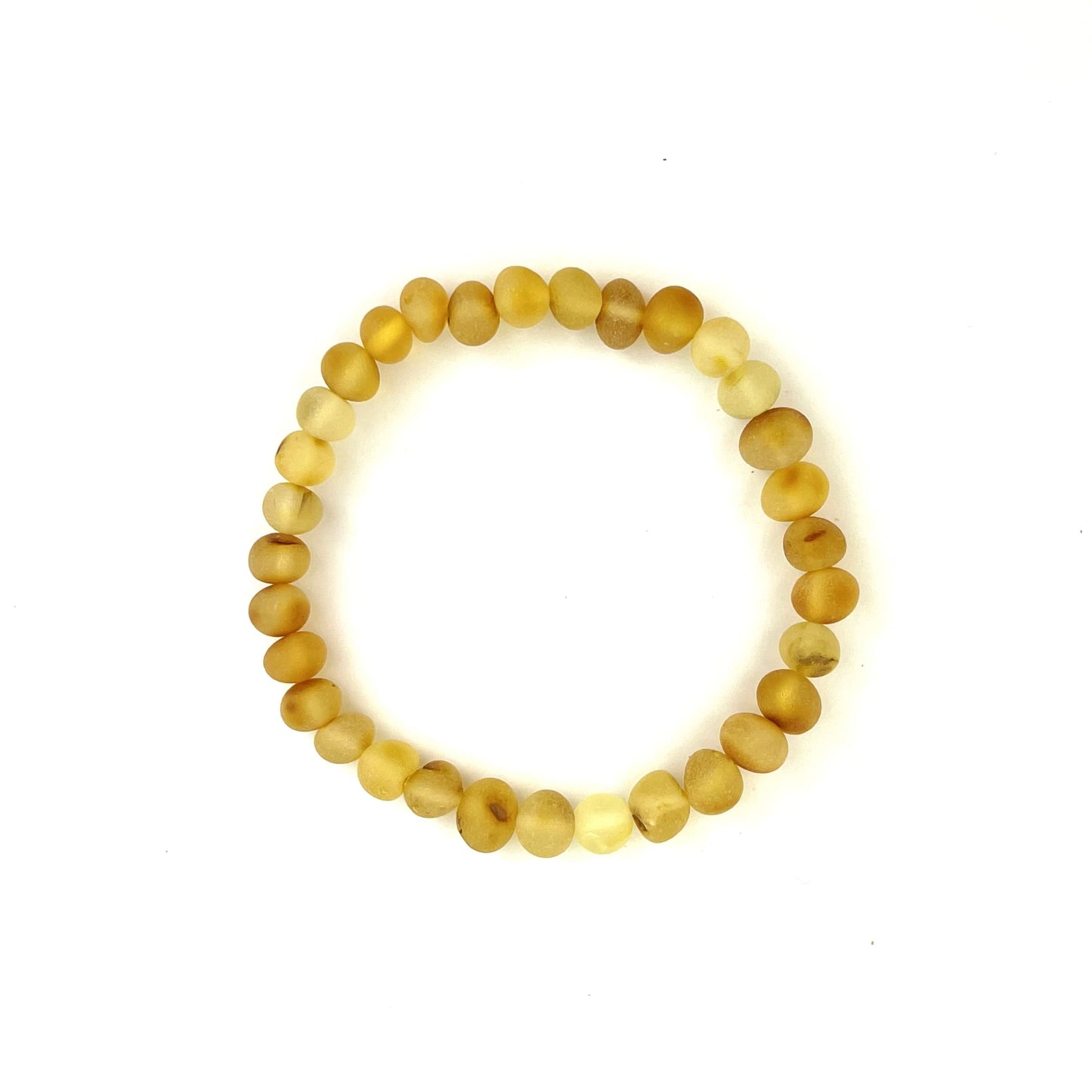 Raw Baroque Amber Beads Honey Color Bracelet