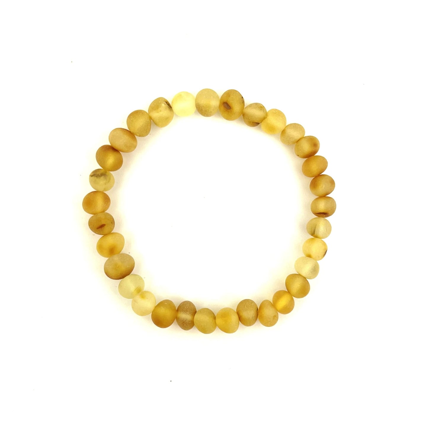 Raw Baroque Amber Beads Honey Color Bracelet