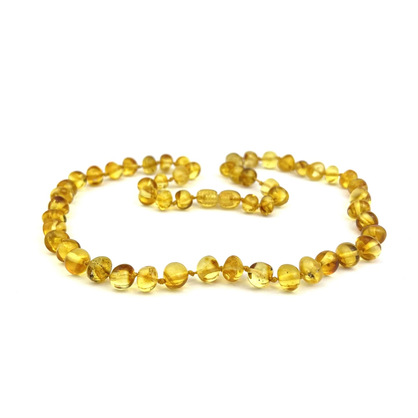 Polished Baroque Beads Honey Color Necklace