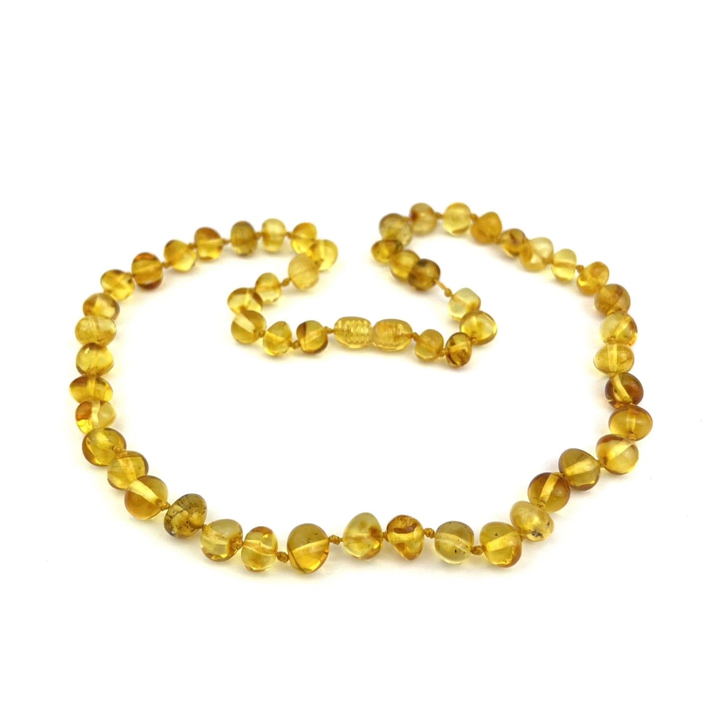 Polished Baroque Beads Honey Color Necklace