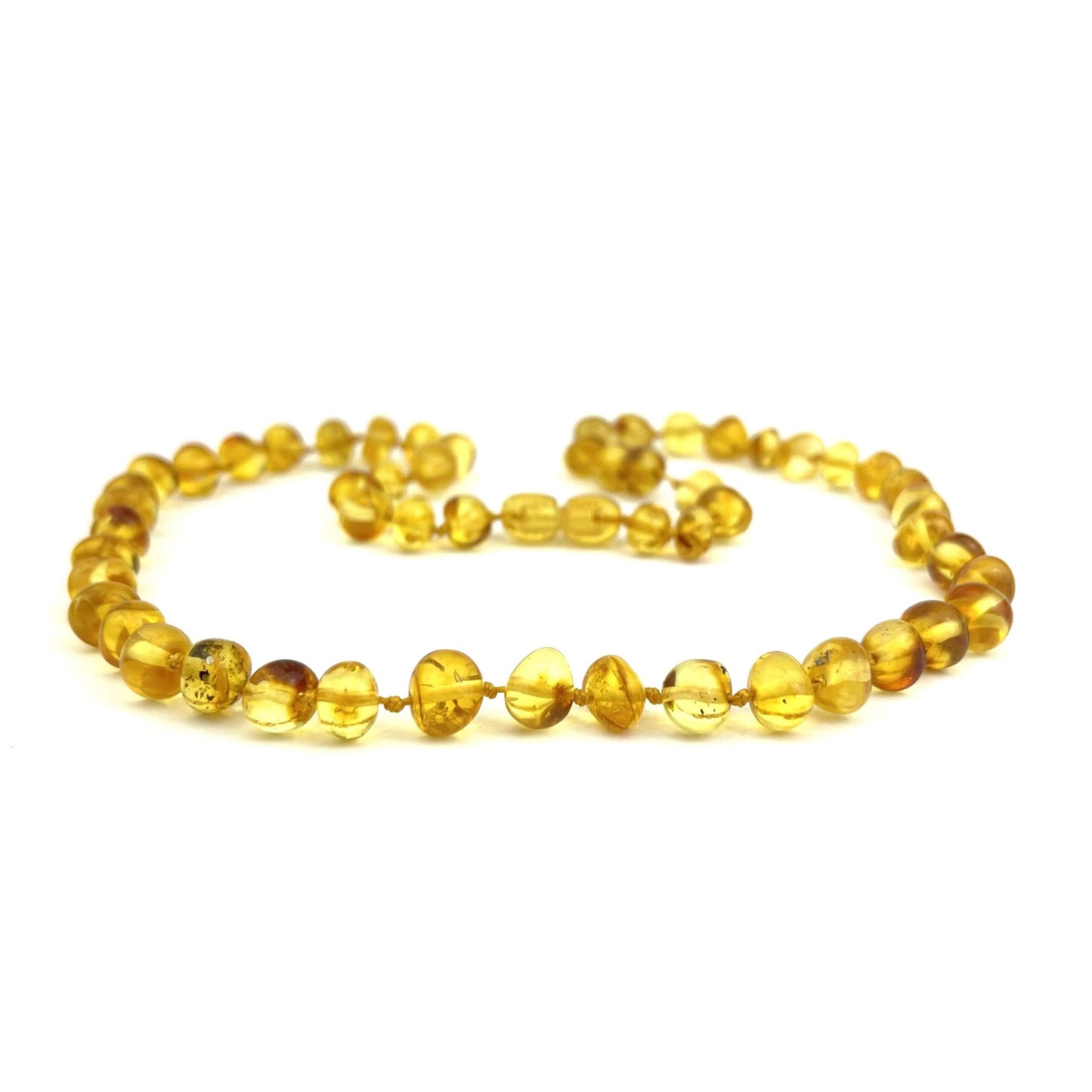 Polished Baroque Beads Honey Color Necklace