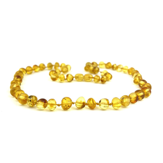 Polished Baroque Beads Honey Color Necklace