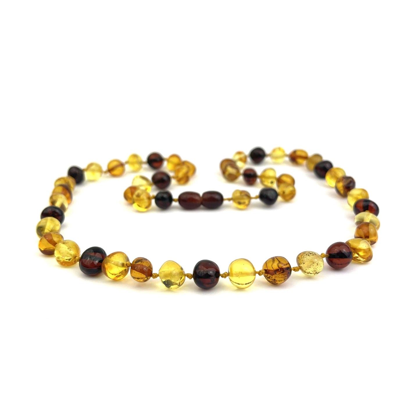 Polished Baroque Beads Multicolor Necklace 8mm Beads