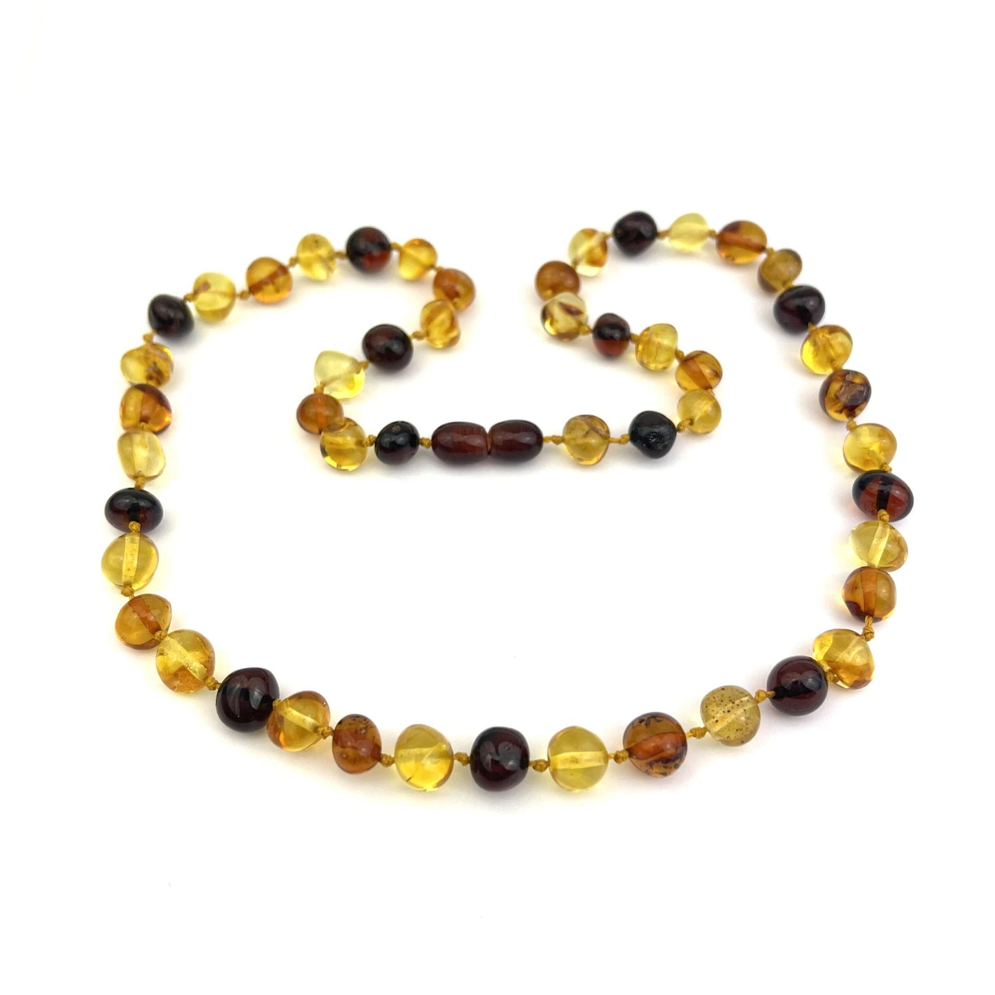 Polished Baroque Beads Multicolor Necklace 8mm Beads
