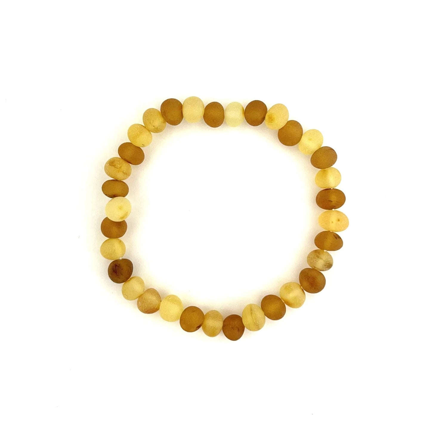 Raw Baroque Beads Cognac and Honey Mix Color Bracelet