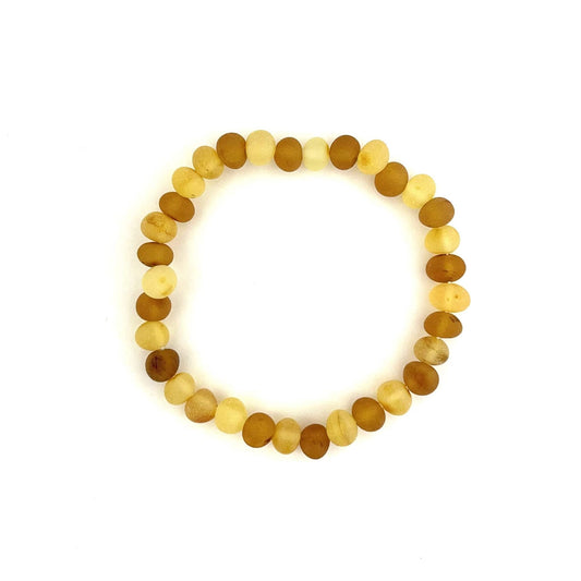 Raw Baroque Beads Cognac and Honey Mix Color Bracelet