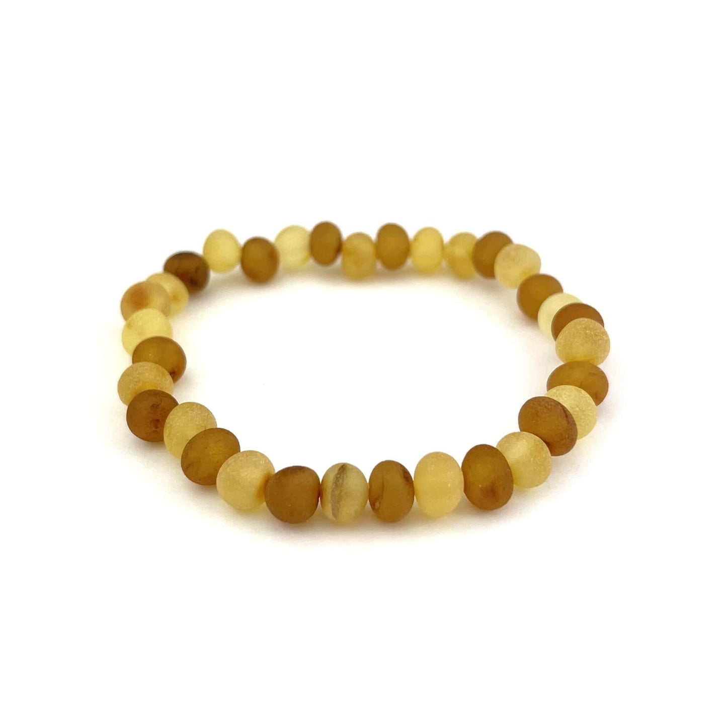 Raw Baroque Beads Cognac and Honey Mix Color Bracelet