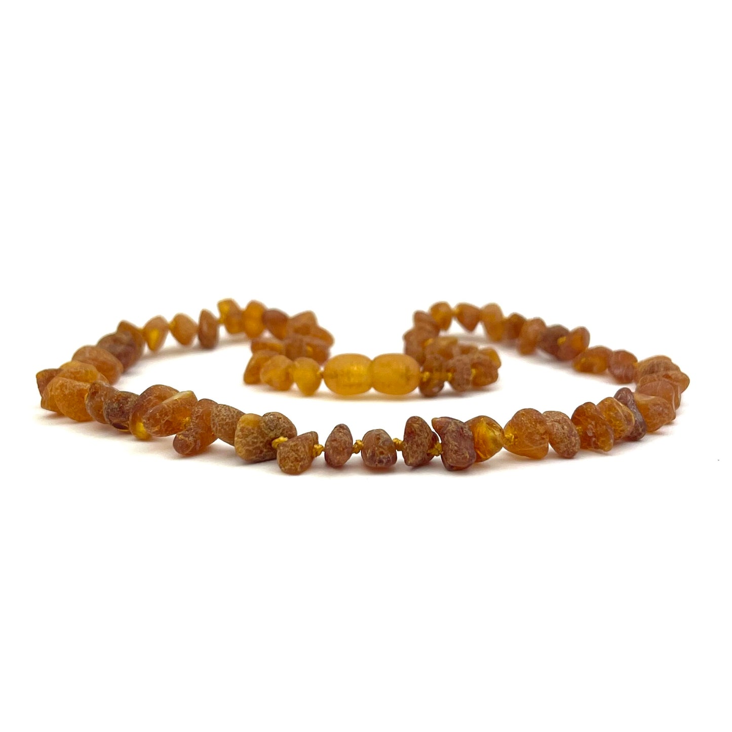 Raw Kids Chips Beads Dark Honey Color Necklace