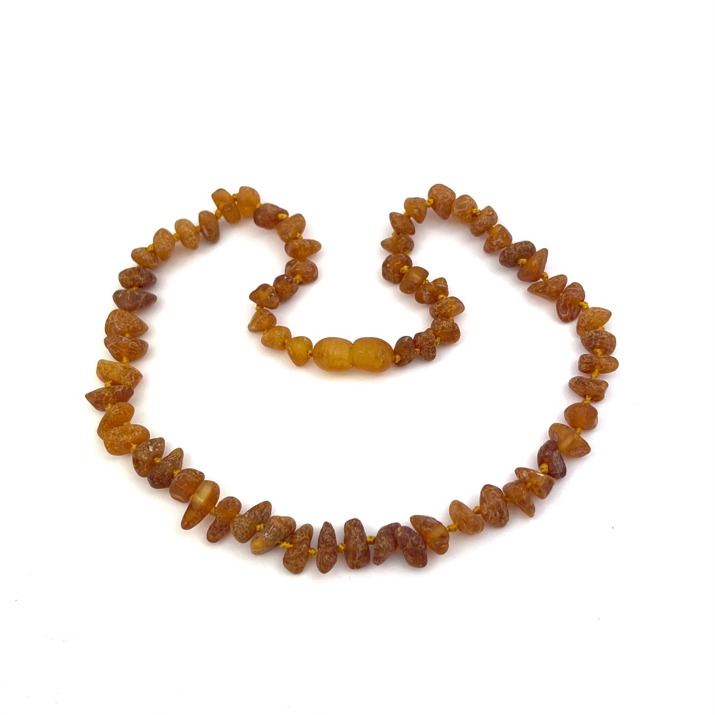 Raw Kids Chips Beads Dark Honey Color Necklace