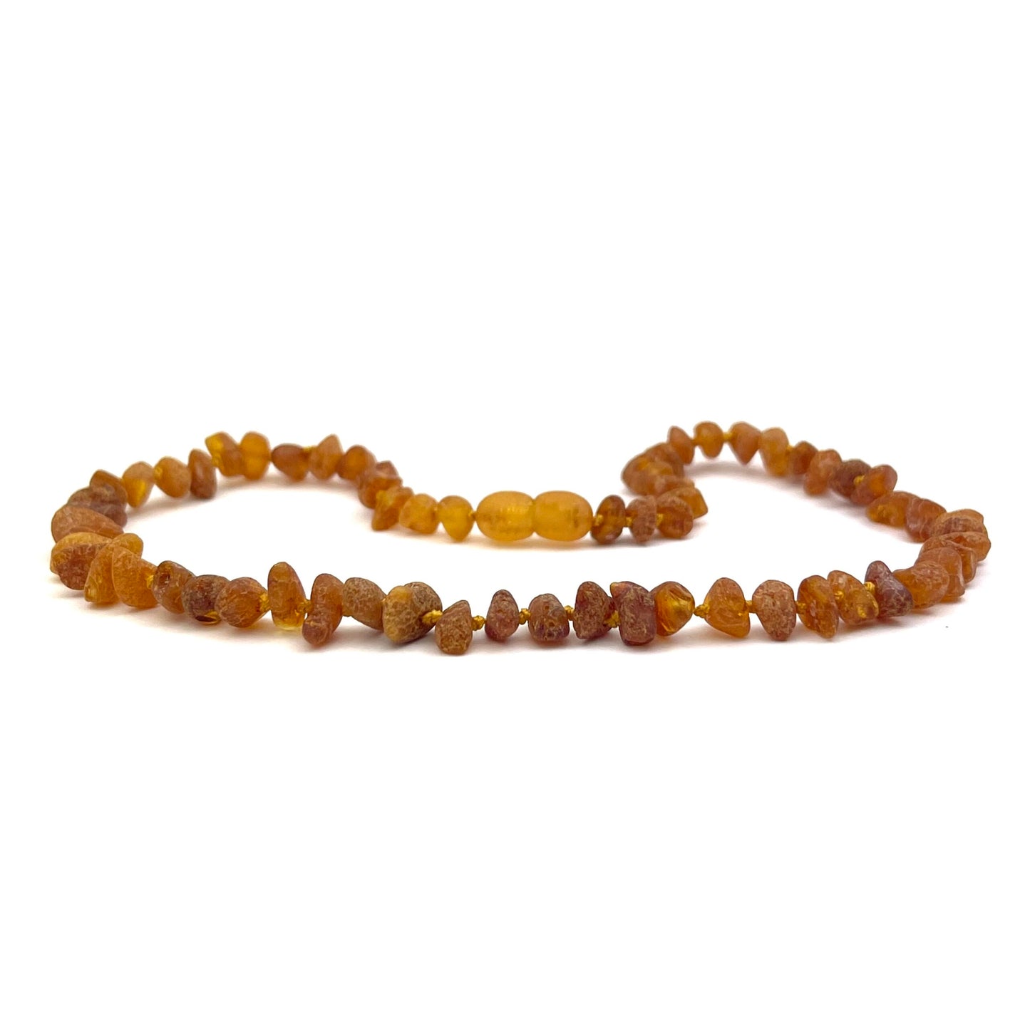 Raw Kids Chips Beads Dark Honey Color Necklace