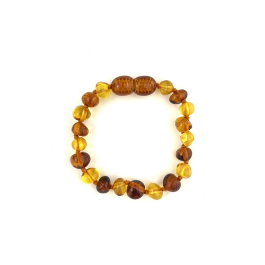Polished Kids Baroque Beads Honey and Cognac Color Bracelet