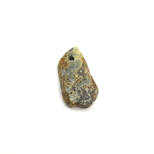Raw Drop Shaped Green Color Pendant