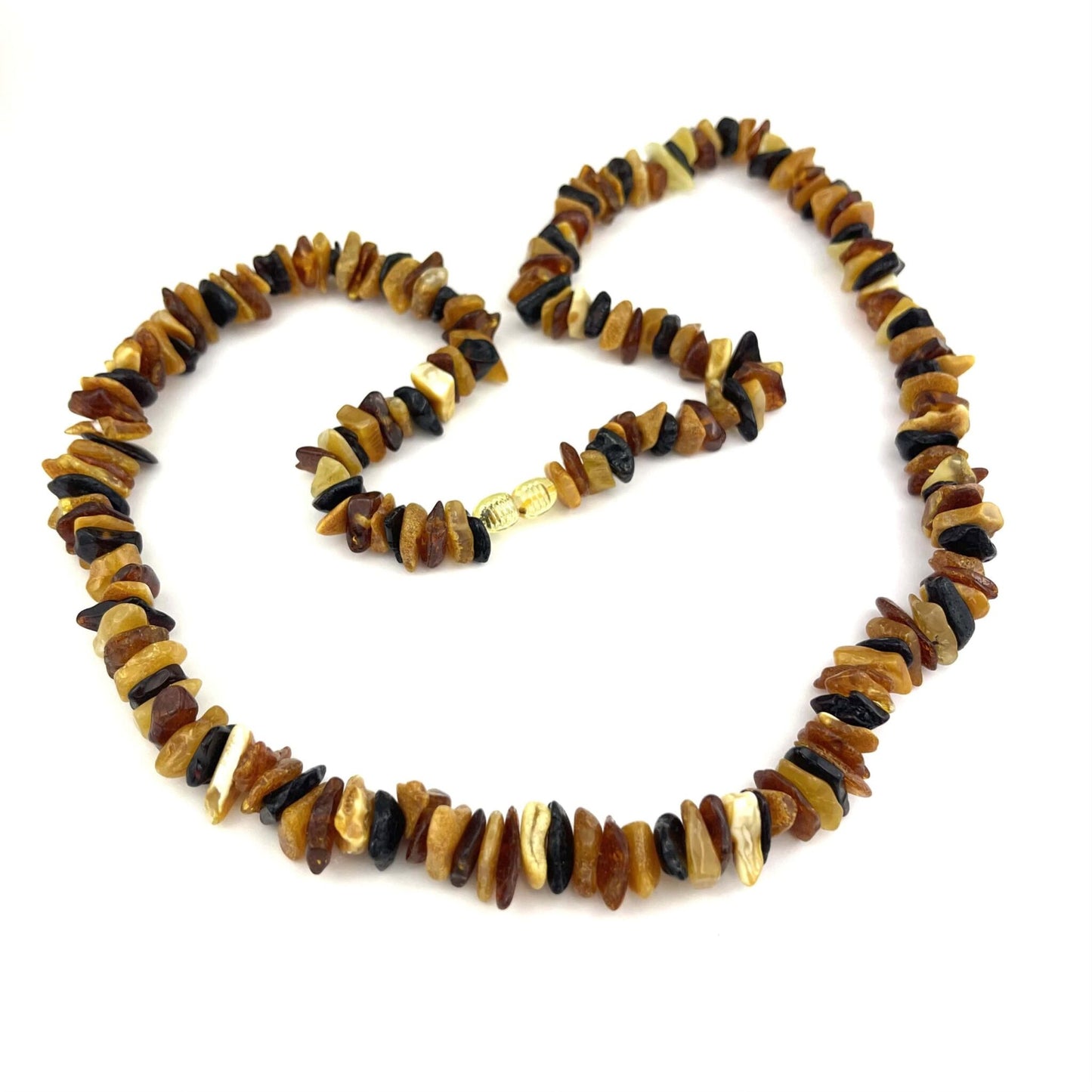 Polished Chips Beads Multicolor Long Necklace, 100cm