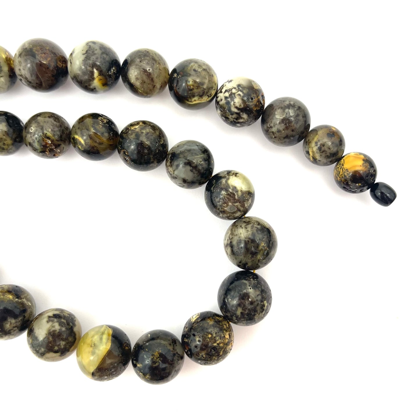 Polished Perfect Round Beads Green Color Necklace